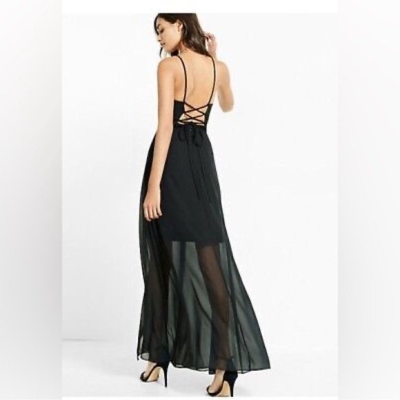 Elegant Black Maxi Dress - Picture 2 of 4